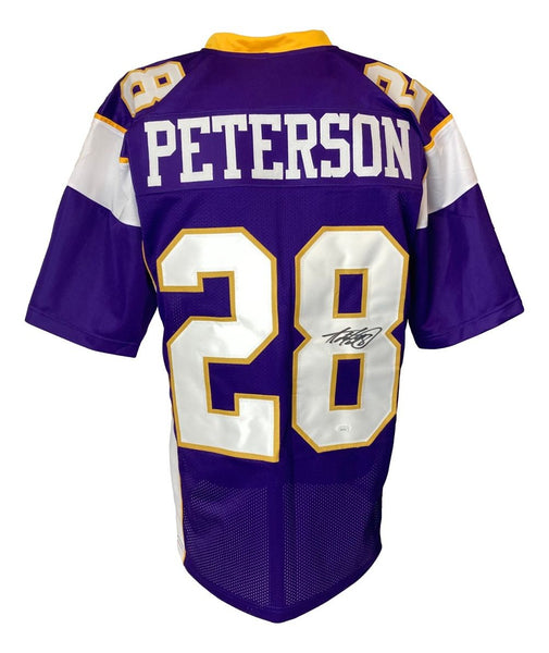 Adrian Peterson Minnesota Signed Purple Football Jersey JSA