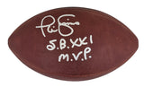 Giants Phil Simms "SB XXI MVP" Signed SB XXI Logo Wilson "Duke" Football BAS Wit