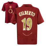 Gilberto Silva Signed Arsenal Away Soccer Jersey #19 with Beckett COA