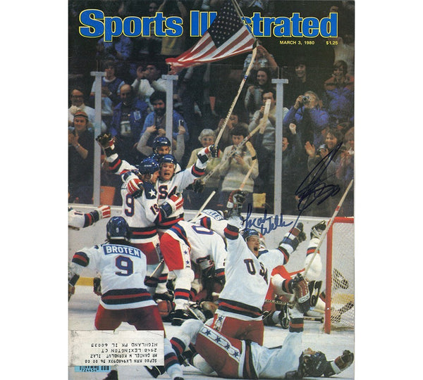 Mark Wells & Janaszak Signed March 3, 1980 Hockey Sports Illustrated Magazine