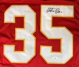 Christian Okoye Kansas City Signed Red Football Jersey JSA