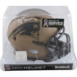 Ty Law Autographed New England Patriots 23 STS Mini Helmet HOF Beckett 54281