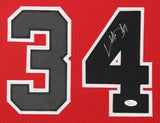 Charles Oakley Signed Chicago Bulls Framed Jersey (Beckett) 1985 1st Round Pick