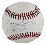 Yankees Mickey Mantle "HOF 74" Signed OAL Baseball Graded 7.5! PSA & JSA LOAs