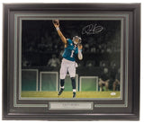 Jalen Hurts Signed Framed 16x20 Philadelphia Eagles Throw Photo 2 JSA ITP