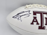 Johnny Manziel Autographed Texas A&M White Logo Football 12 Heisman JSA WP142575