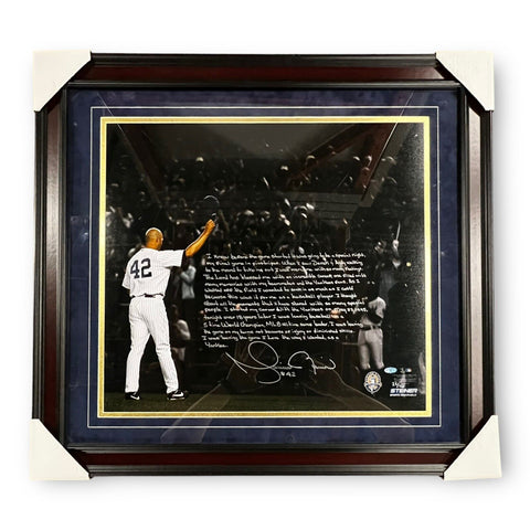Mariano Rivera Signed Autographed Photo Framed Final Game Story LE /42 Steiner