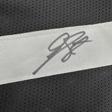 Autographed/Signed Geno Smith Oakland Black Football Jersey Beckett BAS COA