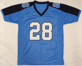 Tennessee Titans Chris Johnson Autographed Blue Jersey (Mark) PSA/DNA #W74486