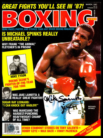 Michael Spinks "Jinx" Autographed Signed Magazine Beckett BAS QR #BM37867