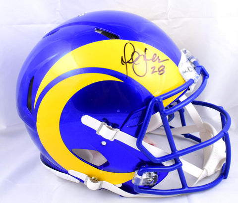 Marshall Faulk Autographed F/S Rams Speed Authentic Helmet-Beckett W Hologram