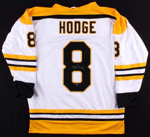 Ken Hodge Signed White Boston Bruins Jersey (JSA COA) Playing career 1964-1980