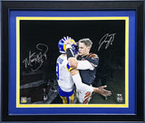 Joe Burrow & Matthew Stafford Autographed Framed 16x20 Photo Fanatics B420399