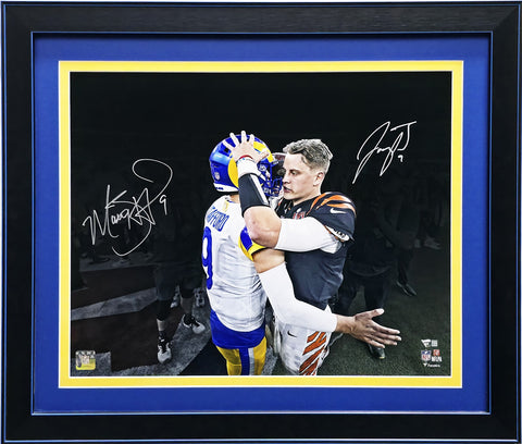 Joe Burrow & Matthew Stafford Autographed Framed 16x20 Photo Fanatics B420399