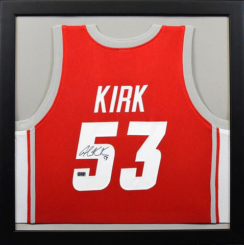 ALEX KIRK SIGNED NEW MEXICO LOBOS #53 RED BASKETBALL FRAMED JERSEY COA