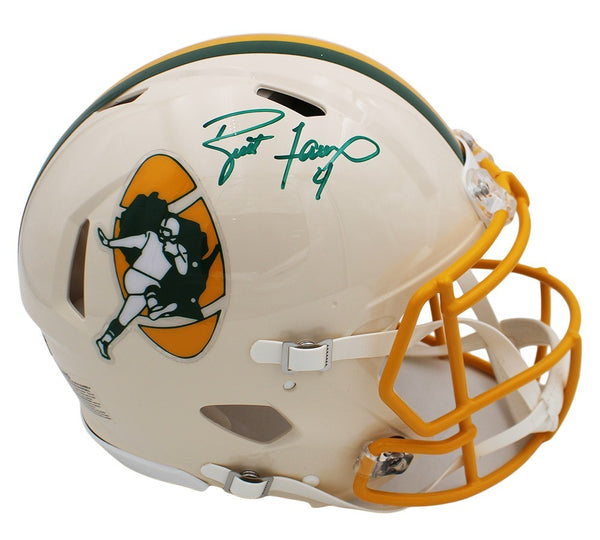Brett Favre Signed Green Bay Packers Speed Authentic Retro NFL Helmet