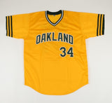 Dave Stewart Signed Oakland Athletics Jersey (Beckett COA) 3xWorld Series Champs