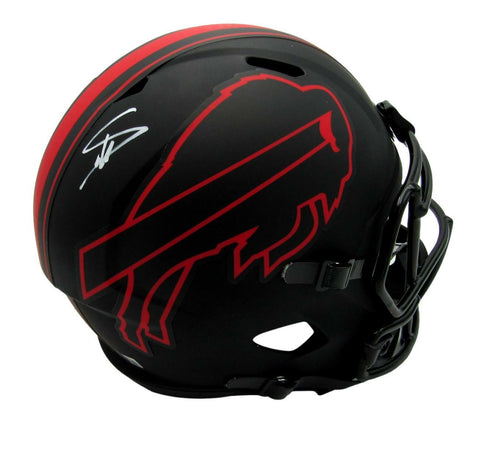 Stefon Diggs Bills Signed Full Size Eclipse Replica Helmet Beckett 159352
