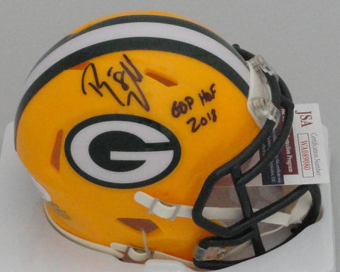 Packers RYAN LONGWELL Signed Riddell Mini Speed Helmet AUTO w/ GBP HOF - JSA