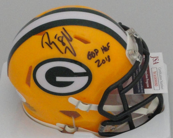 Packers RYAN LONGWELL Signed Riddell Mini Speed Helmet AUTO w/ GBP HOF - JSA