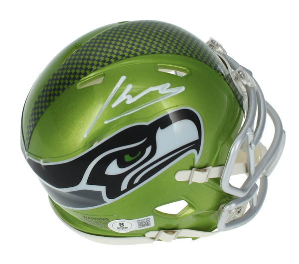 Kenneth Walker Autographed Seattle Seahawks Mini 'Flash' Speed Helmet Beckett