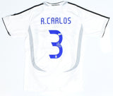 Roberto Carlos Autographed Real Madrid Home Soccer Jersey #3 - Beckett W Holo *M