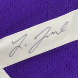 FRAMED Autographed/Signed LEONARD FOURNETTE 35x39 LSU Purple Jersey JSA COA