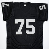 Howie Long Autographed Black Pro Style Jersey w/SB Champs - Beckett W Hologram