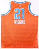 Aaron Wiggins Signed Oklahoma City Thunder Jersey (JSA COA) 2011 1st Round Pick