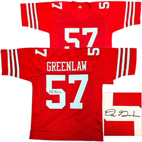 SAN FRANCISCO 49ERS DRE GREENLAW AUTOGRAPHED RED JERSEY BECKETT WITNESS 221287