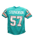 Dwight Stephenson Autographed/Signed Pro Style Teal HOF Jersey Beckett 41176