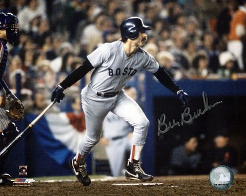 Bill Buckner Signed Red Sox World Series Batting 8x10 Photo - (SCHWARTZ COA)