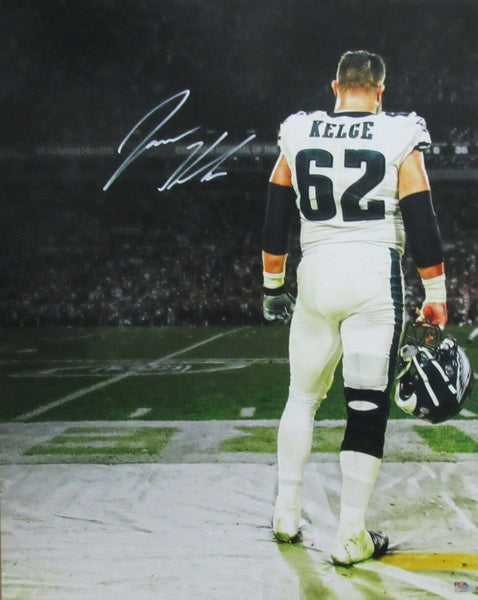 Jason Kelce Philadelphia Eagles Signed/Auto 16x20 Back Photo PSA/DNA 190364