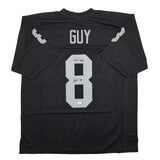 Autographed/Signed Ray Guy HOF Oakland Las Vegas Black Football Jersey JSA COA