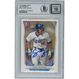 Corey Seager Autographed 2014 Bowman Draft #TP41 Slabbed Card Beckett 54579