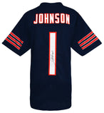 Jaylon Johnson (BEARS) Signed Navy Custom Football Jersey - (SCHWARTZ COA)