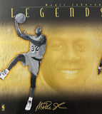 Magic Johnson, Michael Jordan, Larry Bird Signed Legend of Basketball UDA Print