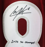 Cale Makar Breakaway Burgundy Jersey Autographed w/ inscription "2022 SC Champs"