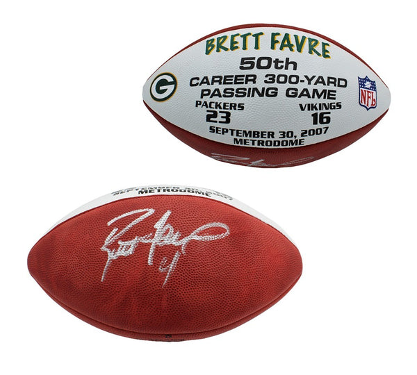 Brett Favre Signed Green Bay Packers Wilson Official NFL Football - Game Details