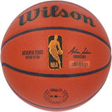 Hakeem Olajuwon & Clyde Drexler Rockets Signed Wilson Heritage Basketball w/Insc