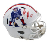 Rob Gronkowski Signed New England Patriots Speed Full Size 1982-1989 NFL Helmet