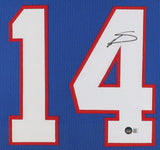 Stefon Diggs Signed 35x43 Framed Buffalo Bills Jersey (Beckett) All Pro Receiver