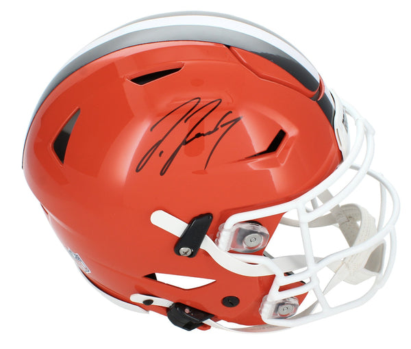 Jerry Jeudy Autographed Cleveland Browns Speedflex Authentic Helmet Beckett