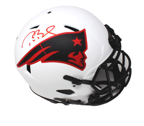 Tom Brady New England Patriots Signed Lunar Speed Authentic Helmet Fanatics