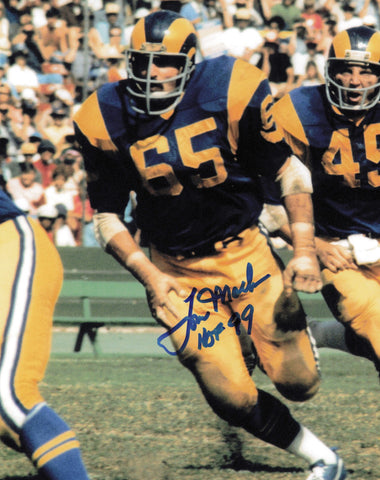 Tom Mack Autographed Signed 8x10 Photo Los Angeles Rams "HOF 99" SKU #247434