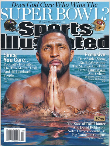 February 4, 2013 Ray Lewis HOF Sports Illustrated NO LABEL Newsstand Ravens