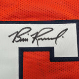 Autographed/Signed Bill Romanowski Denver Orange Football Jersey Beckett BAS COA