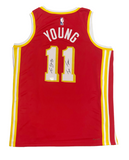 Trae Young Autographed "Ice Trae" Atlanta Hawks Nike Red Jersey Fanatics