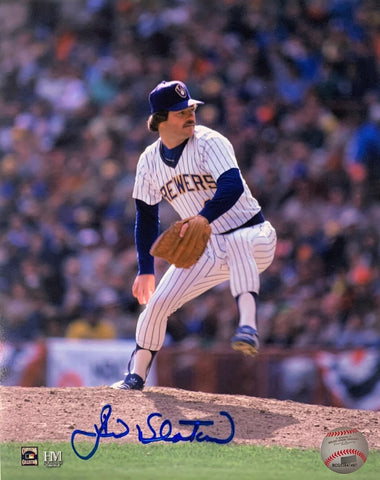 Milw Brewers 1982 AL Champion Pitcher JIM SLATON Signed 8x10 Photo #2 AUTO