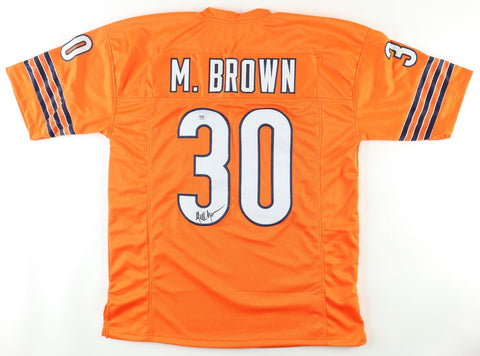 Mike Brown Signed Chicago Bears Jersey (PSA QR) 2000 2nd Round NFL Pick/Nebraska